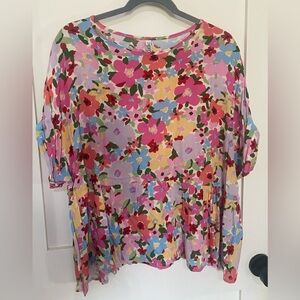 2Hearts Multicolor Floral Blouse